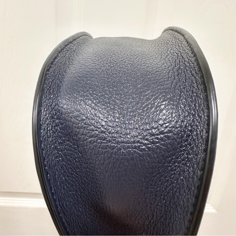 Coach Remi Saddle Bag Midnight Pebble Leather Daisy Appliqué - Picture 10 of 16